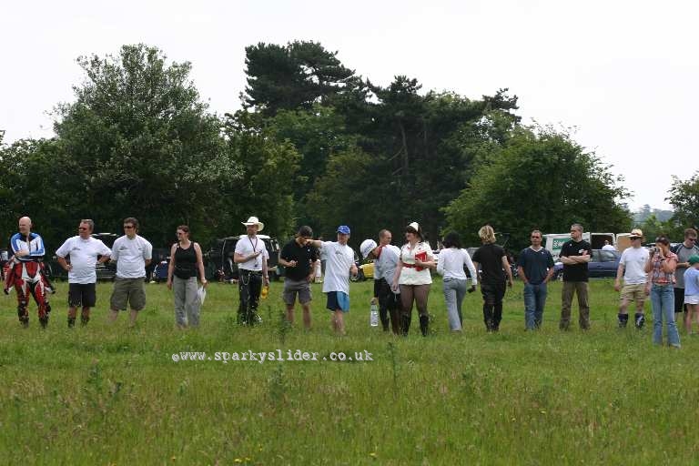 The baying crowd.